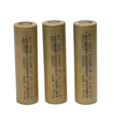 ارتفاع معدل 3.6V 2000mAh 18650 استبدال البطاريات القابلة لإعادة الشحن للأضواء الشمسية