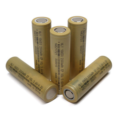 2000mah 18650 خلية بطارية ليثيوم أيون قابلة لإعادة الشحن 500 مرة معدل مرتفع