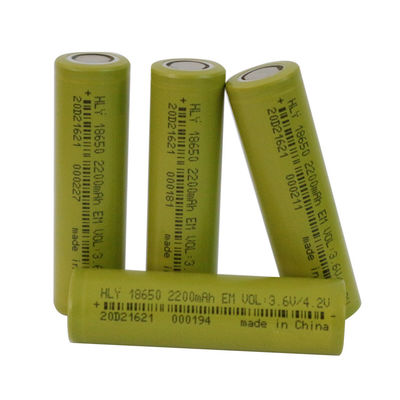FCC 18650 قابلة للشحن 2200mAh بطارية ليثيوم أيون معدل تفريغ عالي