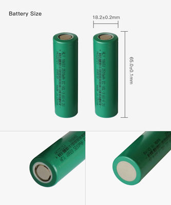 3.6V 2500mah شحن شمسي 18650 خلية بطاريات قابلة لإعادة الشحن AAA عالية السعة