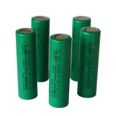 HLY Li Ion 3.6 V 2500mah 18650 بطارية قابلة لإعادة الشحن للمركبات الكهربائية
