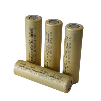 ارتفاع معدل 3.6V 2000mAh 18650 استبدال البطاريات القابلة لإعادة الشحن للأضواء الشمسية