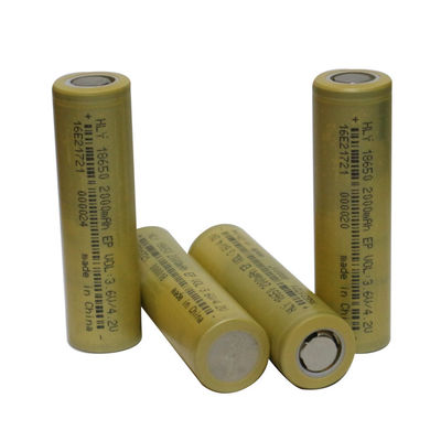 ارتفاع معدل 3.6V 2000mAh 18650 استبدال البطاريات القابلة لإعادة الشحن للأضواء الشمسية