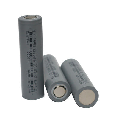 قدرة عالية 0.5C 2600mah 18650 بطارية 3.6V دورة حياة طويلة