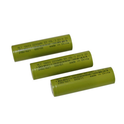 FCC 18650 قابلة للشحن 2200mAh بطارية ليثيوم أيون معدل تفريغ عالي